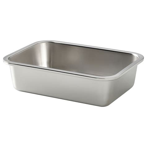 ikea stainless steel rectangle box|IKEA 365+ Food container, large rectangular/stainless steel, 101 oz.